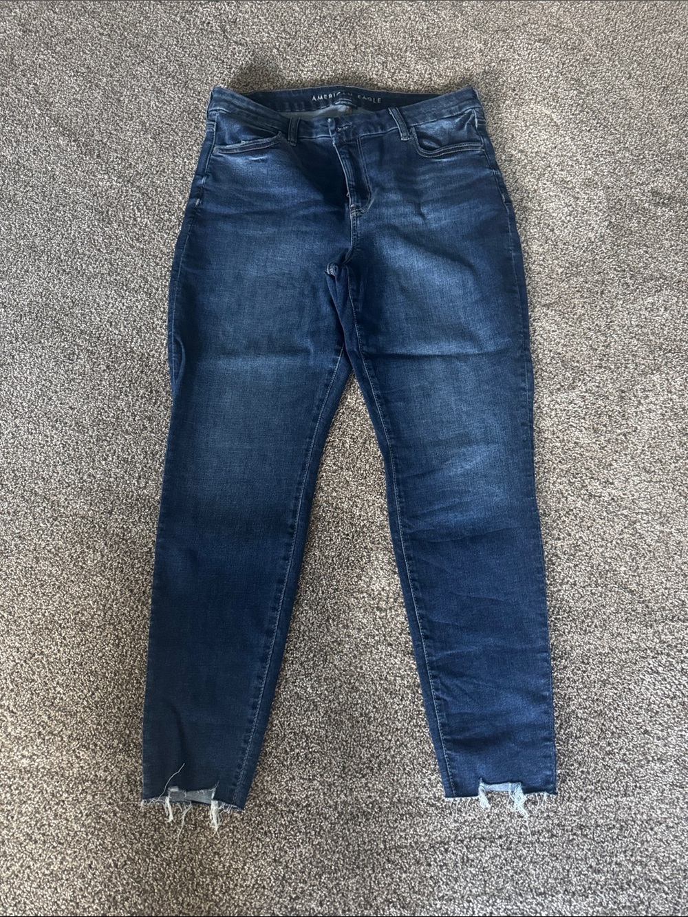 American Eagle Outfitters Dark Blue High-Rise Skinny Jeans